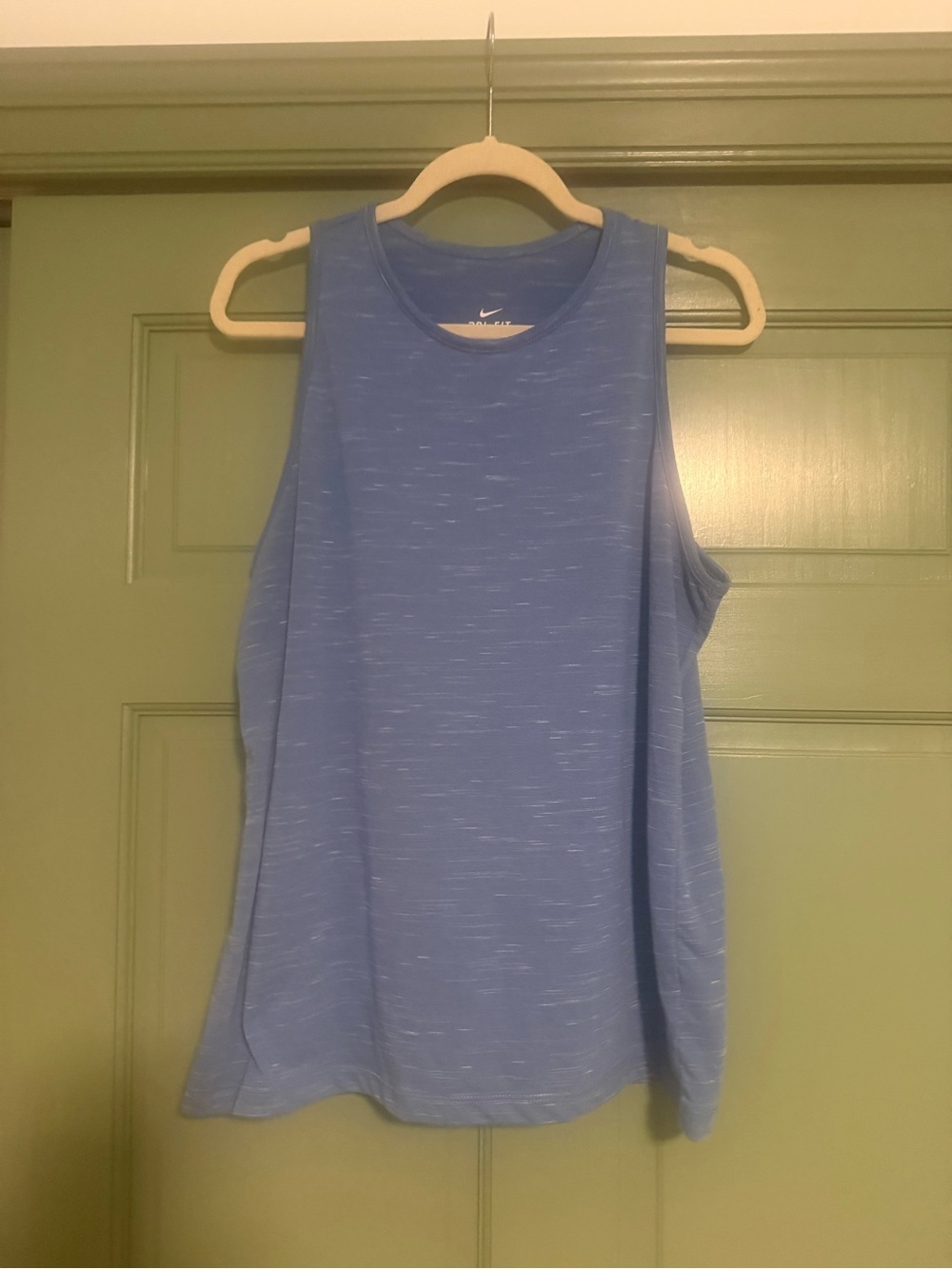 Nike Women's Light Blue Heathered Athletic Tank